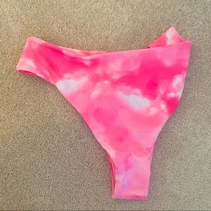 Pink Tie dye Bathing suit Bottoms